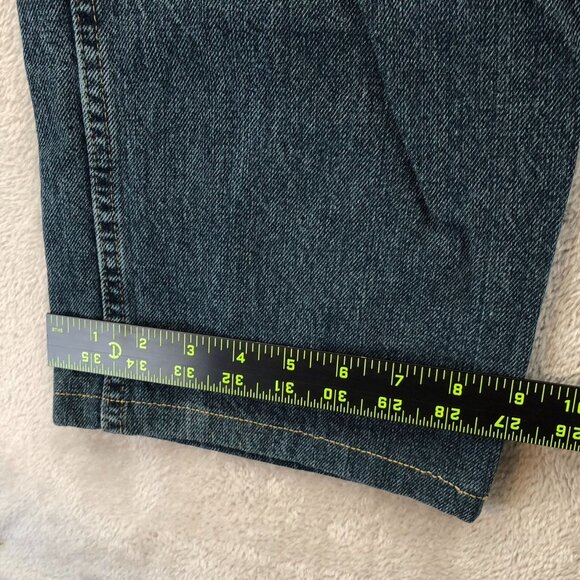 Wrangler Mens Jeans 38x30 Regular Fit Blue Dark Denim Cotton Straight Leg Casual - Picture 7 of 16